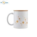 HELLO CHRISTMAS ceramic mug 330 ml with Christmas motif, white, logo print