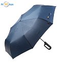 RPET ecological blue folding umbrella with logo print