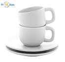 Espresso cup set white, logo print