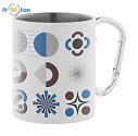 Sublimation thermo mug 300ml with all-over logo print