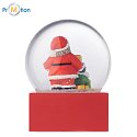 Christmas glass snow globe with logo printing 2