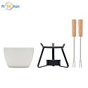 Ceramic fondue set 240 ml with logo print 2