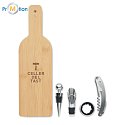 Bottle shaped wine set with logo print 4