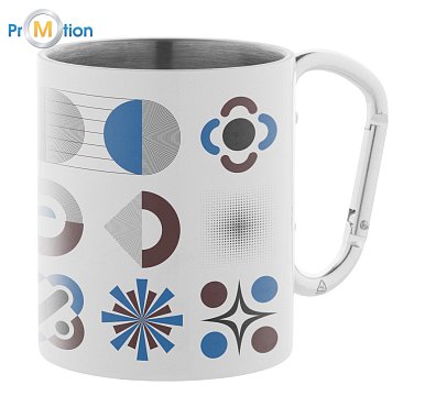 Sublimation thermo mug 300ml with all-over logo print