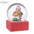 Christmas glass snow globe with logo print