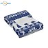 RPET fleece blanket with Christmas pattern blue 190 gr/m² with logo print