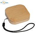 Set of cable and adapter in bamboo box beige 2, logo print