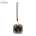 Set of cable and adapter in bamboo box beige 5, logo print