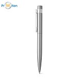 91779 ALEXA. Ballpoint pen made of 53% recycled stainless steel, logo print