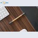 Ballpoint pen 2 in 1 and refill beige 3, logo print