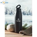 Recycled steel drinking bottle 400ml with logo print 6