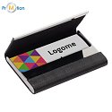 GALLANT gift set with case for business cards, pens and key ring, black with logo print 2