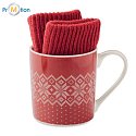 Winter gift mug and gloves set