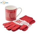 Winter gift mug and gloves set