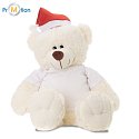 XMAS BUBU large Christmas teddy bear, natural, logo print