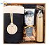 Travel gift set blanket, thermos, coffee, cookies, decoration