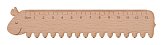 Wooden ruler Caterpillar with logo print