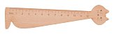 Wooden ruler cat with logo print