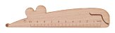 wooden ruler mouse with logo print