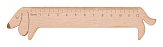 wooden ruler dog with logo print