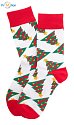 Christmas socks with logo print, white