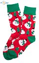 Christmas socks with logo print, red