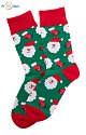 Christmas socks with logo print, green