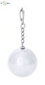 Lip balm ball pendant silver, logo print