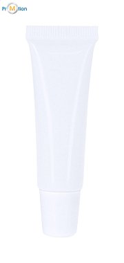 Lip balm tube white, logo print