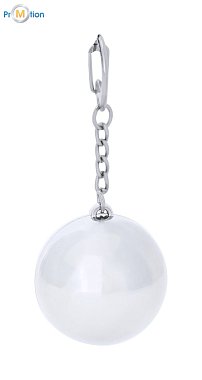 Lip balm ball pendant silver, logo print